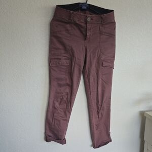Democracy Dusty Rose Pants with Navy Label